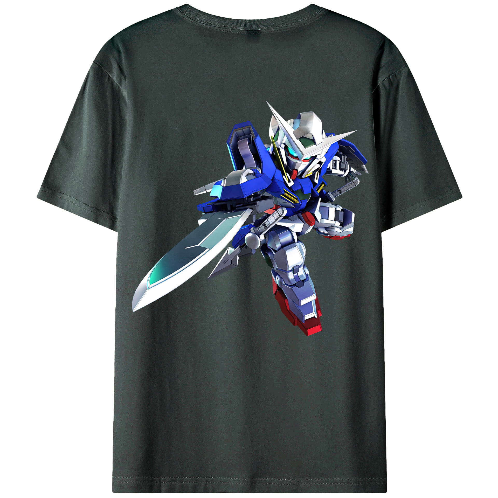 （画像用） 機動戦士ガンダム Mobile Suit Gundam 綿100％ メンズ半袖Tシャツ（バックプリント） 通気性
